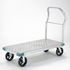 232620 by GLOBAL INDUSTRIAL - Global Industrial Aluminum Diamond Deck Platform Truck 48x30 2400 Lb. Cap. 8" Rubber Casters