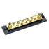 M-449 by COLE HERSEE - Cole Hersee Circuit Protection & Wiring Accessories COMMON BUSBAR, ONE BUSBAR, 10-GANG, SOLID BRASS, CARRIES UP TO 150A, TWO 1/4-20 BRASS STUDS W/HEXNUTS, 8-32 ROUND HEAD SCREWS,