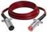 7CR122MW by TECTRAN - Trailer Power Cable - 12 ft., Single Pole, Straight, 4 Gauge, Crossover, with WeatherSeal