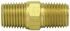 122-D by TECTRAN - Air Brake Pipe Nipple - Brass, 1/2 inches Pipe Thread, Hex