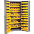 662144YL by GLOBAL INDUSTRIAL - Global Industrial Bin Cabinet Deep Door - 144 Yellow Bins, 16 Ga. Unassembled Cabinet 38x24x72