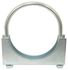 MUC2R by TECTRAN - Exhaust Muffler Clamp - 2 in. O.D, Zinc Plated, Saddle Type, with U-Bolt and Band