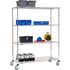 189490AB by GLOBAL INDUSTRIAL - Nexel® Stainless Steel Wire Shelf Truck 72x18x80 1200 Lb. Cap. with Brakes