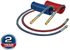 17212H by TECTRAN - Air Brake Hose Assembly - 12 ft., Coil, Red and Blue, Industry Grade, with Brass Handle