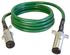 7AAB122PG by TECTRAN - Trailer Power Cable - 12 ft., 7-Way, Straight, ABS, Green, with Poly Plugs