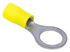 THY25 by TECTRAN - Ring Terminal - Yellow, 4, Wire Gauge, /4 inches, Stud, Nylon