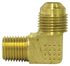 49-2A by TECTRAN - Flare Fitting - Brass, 1/8 in. Tube Size, 1/8 in. Pipe Thread, Male Elbow