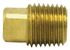 109-B by TECTRAN - Air Brake Pipe Head Plug - Brass, 1/4 in. Pipe Thread Size, Square Head Plug