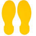 104409 by BRADY - Brady® 104409 ToughStripe Floor Footprints, 3-1/2" W, 10/Pack, Yellow