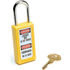 Master Lock 411YLW Padlock Master Lock® Safety 411 Series Zenex Thermoplastic Padlock, Yellow, 411YLW