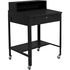 254635CBK by GLOBAL INDUSTRIAL - Global Industrial Mobile Shop Desk - Pigeonhole Riser 34-1/2 x 30 x 38 Sloped Surface - Black