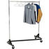 RZK/7 by AMKO DISPLAYS LLC. - Rolling Z Rack - Heavy Duty Square Tubing (RZ/1) - Chrome Upright & Hangrail - Black Base