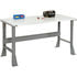 237343 by GLOBAL INDUSTRIAL - Global Industrial 48 x 30 x 34 Fixed Height Workbench Flared Leg - ESD Square Edge - Gray
