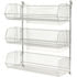 798317 by GLOBAL INDUSTRIAL - Wall Mount Basket Kit 48"W x 14"D x 9"H (3 Basket) Chrome