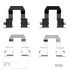 340-76018 by DYNAMIC FRICTION COMPANY - Disc Brake Hardware Kit