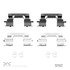 340-76051 by DYNAMIC FRICTION COMPANY - Disc Brake Hardware Kit