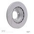 614-02066D by DYNAMIC FRICTION COMPANY - GEOSPEC Coated Rotor - Slotted
