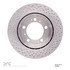 620-02039 by DYNAMIC FRICTION COMPANY - Disc Brake Rotor - Drilled