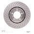 620-02066D by DYNAMIC FRICTION COMPANY - Disc Brake Rotor - Drilled