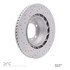 624-02047D by DYNAMIC FRICTION COMPANY - GEOSPEC Coated Rotor - Drilled