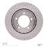 624-02053 by DYNAMIC FRICTION COMPANY - GEOSPEC Coated Rotor - Drilled