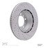 624-02066D by DYNAMIC FRICTION COMPANY - GEOSPEC Coated Rotor - Drilled