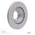 624-02067D by DYNAMIC FRICTION COMPANY - GEOSPEC Coated Rotor - Drilled