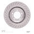 62402070D by DYNAMIC FRICTION COMPANY - DFC GEOSPEC Coated Rotor - Drilled