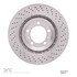 62402071D by DYNAMIC FRICTION COMPANY - DFC GEOSPEC Coated Rotor - Drilled