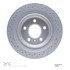 624-52019 by DYNAMIC FRICTION COMPANY - GEOSPEC Coated Rotor - Drilled