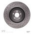 624-54081D by DYNAMIC FRICTION COMPANY - GEOSPEC Coated Rotor - Drilled