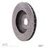 624-54081D by DYNAMIC FRICTION COMPANY - GEOSPEC Coated Rotor - Drilled