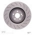 624-63041 by DYNAMIC FRICTION COMPANY - GEOSPEC Coated Rotor - Drilled