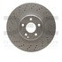 624-63041 by DYNAMIC FRICTION COMPANY - GEOSPEC Coated Rotor - Drilled