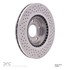 624-03026 by DYNAMIC FRICTION COMPANY - GEOSPEC Coated Rotor - Drilled