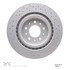 624-20016 by DYNAMIC FRICTION COMPANY - GEOSPEC Coated Rotor - Drilled