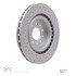624-20016 by DYNAMIC FRICTION COMPANY - GEOSPEC Coated Rotor - Drilled