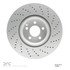 624-63055 by DYNAMIC FRICTION COMPANY - GEOSPEC Coated Rotor - Drilled