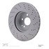 624-63054 by DYNAMIC FRICTION COMPANY - GEOSPEC Coated Rotor - Drilled