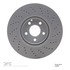 624-63059 by DYNAMIC FRICTION COMPANY - GEOSPEC Coated Rotor - Drilled