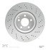 624-63063 by DYNAMIC FRICTION COMPANY - GEOSPEC Coated Rotor - Drilled