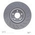 624-63070 by DYNAMIC FRICTION COMPANY - GEOSPEC Coated Rotor - Drilled