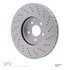624-63059 by DYNAMIC FRICTION COMPANY - GEOSPEC Coated Rotor - Drilled