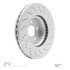 624-63063 by DYNAMIC FRICTION COMPANY - GEOSPEC Coated Rotor - Drilled