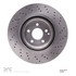 624-63075 by DYNAMIC FRICTION COMPANY - GEOSPEC Coated Rotor - Drilled