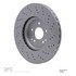 624-63070 by DYNAMIC FRICTION COMPANY - GEOSPEC Coated Rotor - Drilled