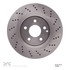 624-63084 by DYNAMIC FRICTION COMPANY - GEOSPEC Coated Rotor - Drilled