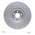 624-63112 by DYNAMIC FRICTION COMPANY - GEOSPEC Coated Rotor - Drilled