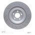 624-63111 by DYNAMIC FRICTION COMPANY - GEOSPEC Coated Rotor - Drilled