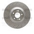 624-63111 by DYNAMIC FRICTION COMPANY - GEOSPEC Coated Rotor - Drilled